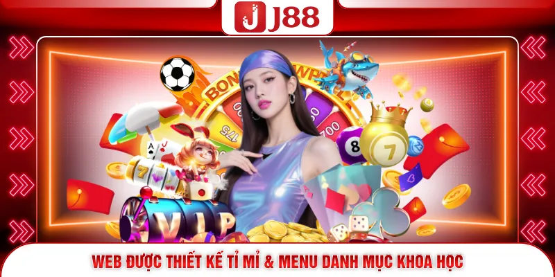Web được thiết kế tỉ mỉ & menu danh mục khoa học